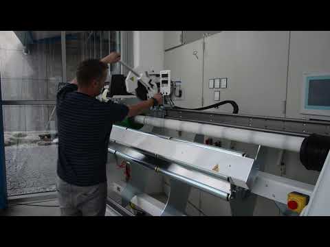 Slitting protective film for plastic and metal products on the NEPATA UA1650 ADWS