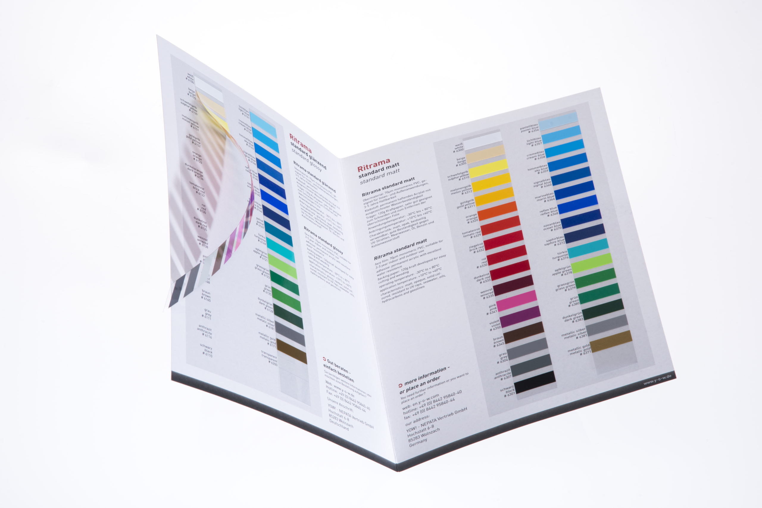 Color Chart for Foils